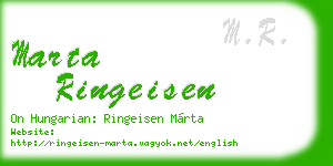 marta ringeisen business card